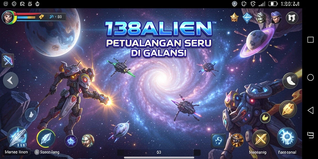 Gameplay seru di luar angkasa dengan banyak tantangan.