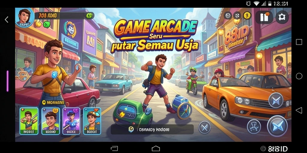 Tampilan screenshot 88ID menunjukkan keseruan gameplay Arcade yang mengasyikkan.