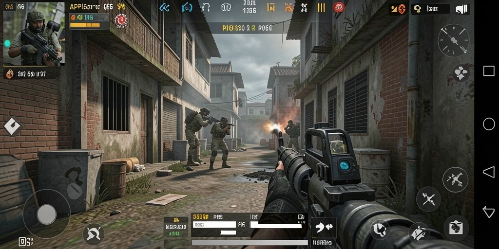 Screenshot gameplay API66 dengan aksi menegangkan dalam pertandingan FPS.