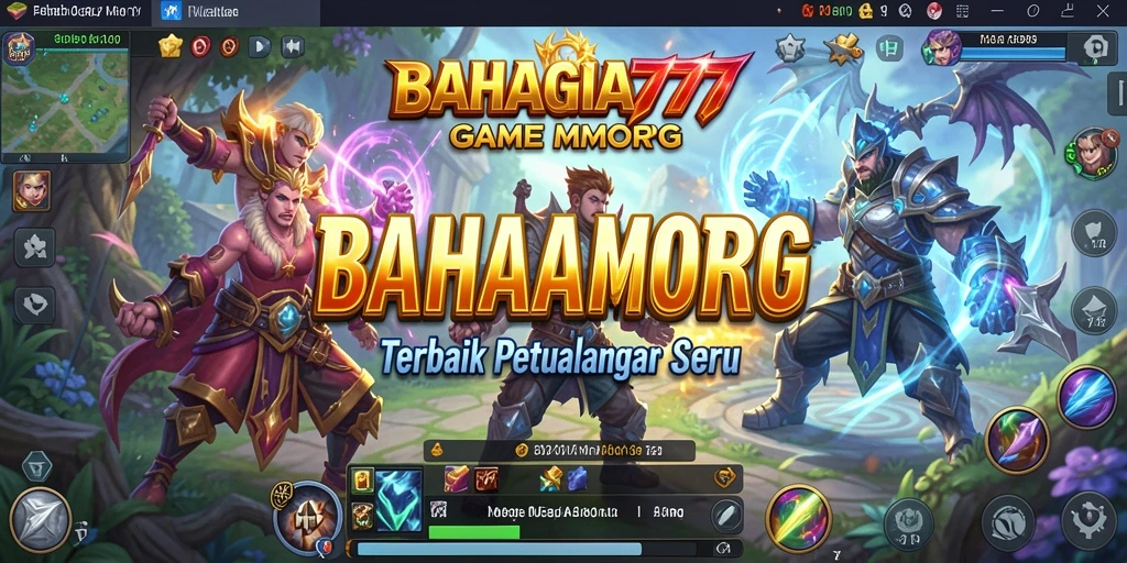 Tangkapan layar gameplay BAHAGIA777 menampilkan aksi seru dalam petualangan MMORPG.