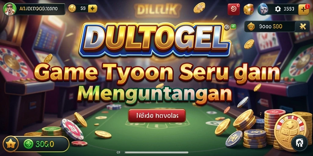 Tampilan gameplay DULTOGEL saat membangun kerajaan bisnis.