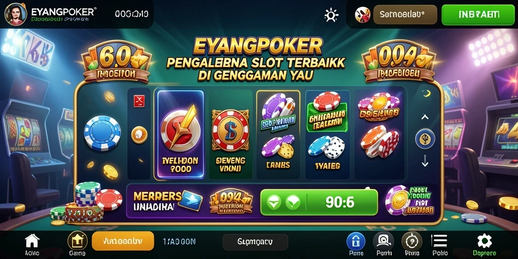 Screenshot gameplay <strong>EYANGPOKER</strong> menampilkan keseruan bermain slot yang menegangkan.
