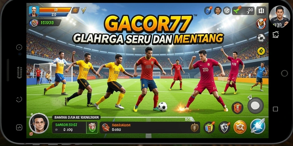 Tampilan menarik dari gameplay GACOR77 di arena olahraga yang seru.