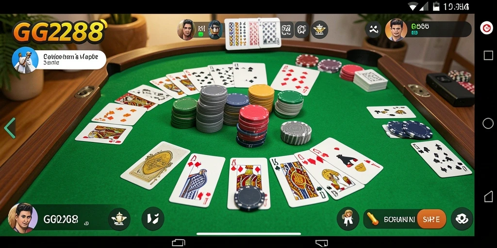 Screenshot gameplay GG288 menampilkan suasana seru permainan Gaple.