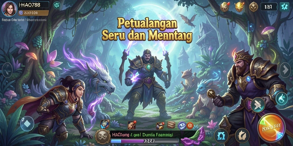Screenshot gameplay HAO788 menunjukkan aksi seru di dunia petualangan.