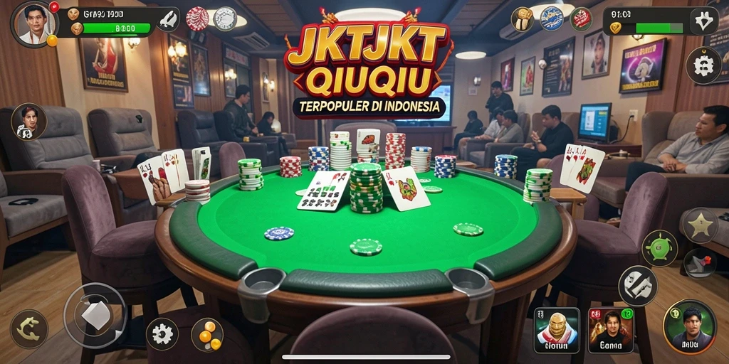 Screenshot gameplay seru dari JKTJKT dalam aksi QiuQiu.