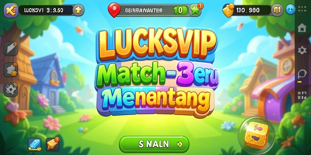 Gameplay LUCKSVIP yang seru dengan tantangan Match-3.
