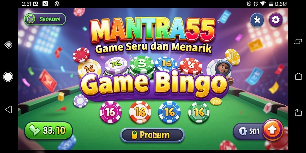 Tampilan gameplay seru dari <strong>MANTRA55</strong> dalam bermain Bingo.