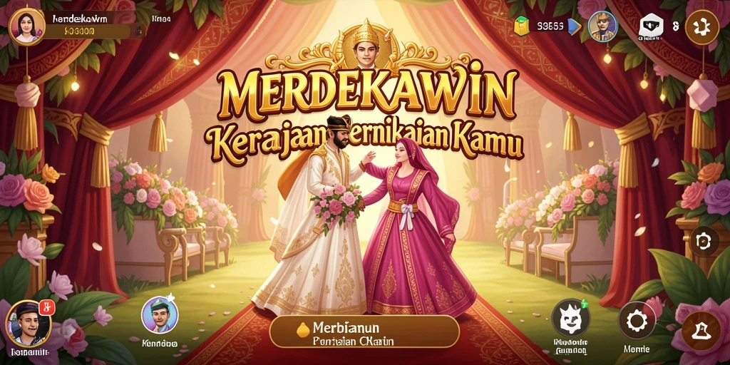 Tampilan gameplay <strong>MERDEKAWIN</strong> yang penuh warna dan menarik.