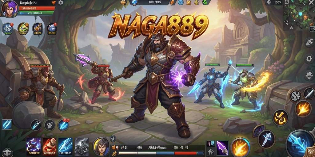 Screenshot gameplay NAGA889 yang menampilkan pertempuran seru.