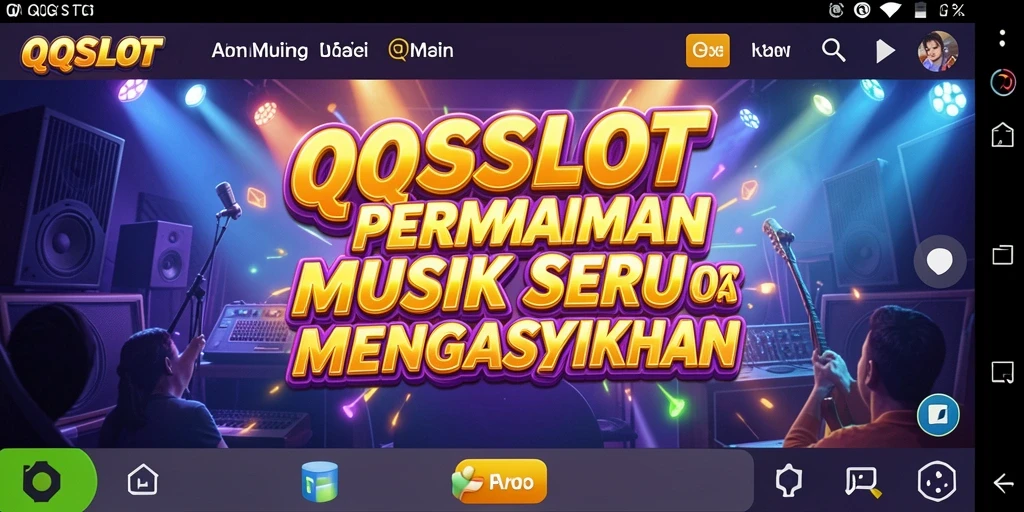 Screenshot utama permainan QQSLOT menunjukkan gameplay musik yang seru.