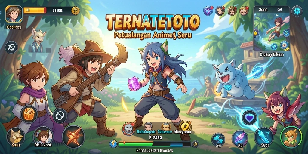 Screenshot gameplay TERNATETOTO yang menampilkan aksi seru dalam dunia Anime.