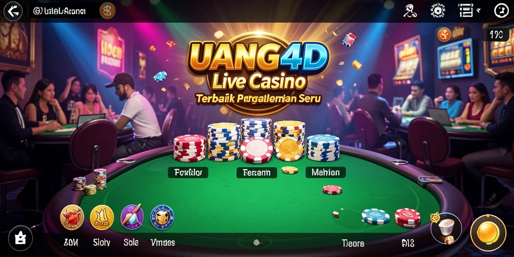 Tampilan permainan UANG4D yang menarik dalam sesi Live Casino.