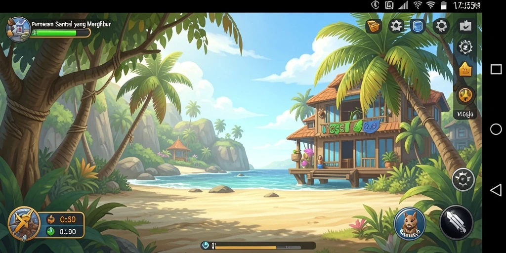 Tangkapan layar gameplay VC55 dengan karakter lucu dan misi menarik.