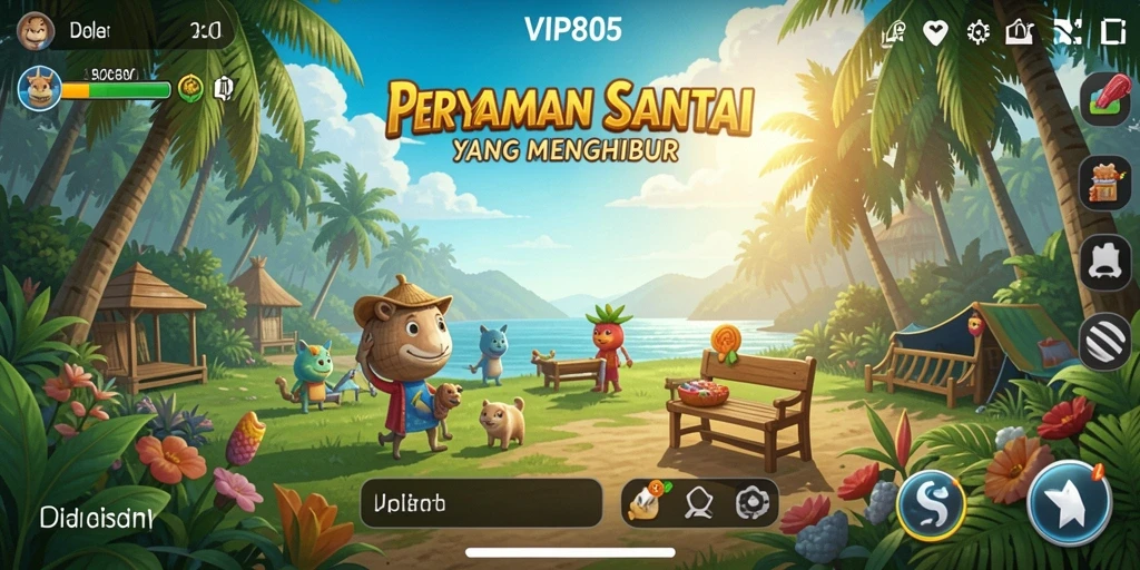Tampilan gameplay VIP805 yang menyenangkan dan penuh warna.